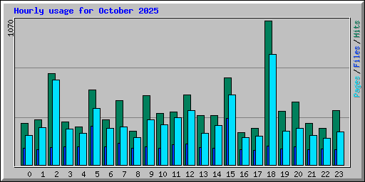 Hourly usage for October 2025